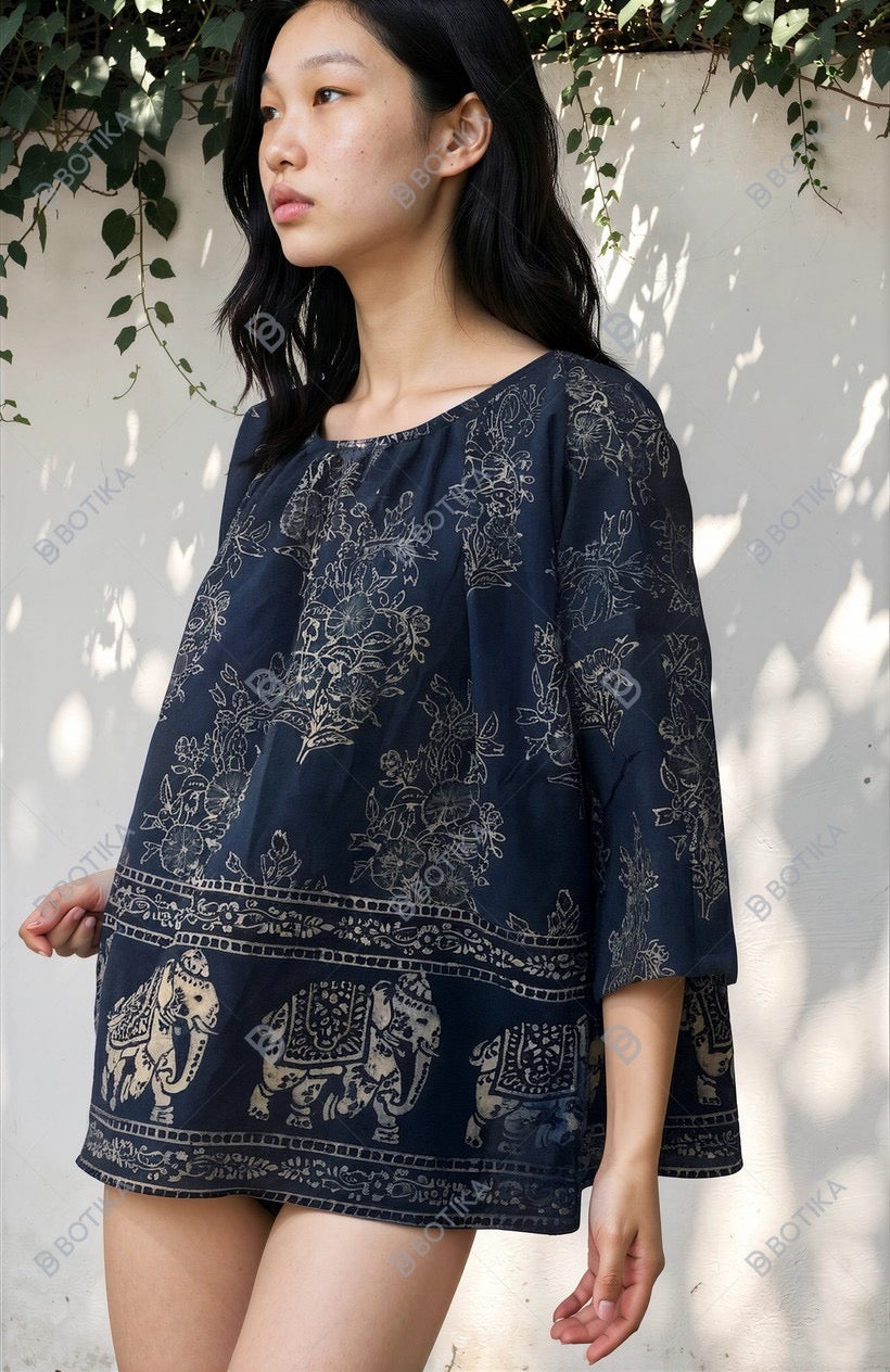 Block Print Stitched Kurta